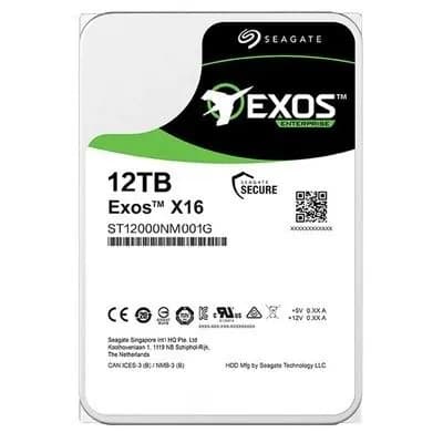 Корпоративный жесткий диск Seagate Exos X16 12 ТБ (ST12000NM001G),SATA, корпоративный для серверов и систем хранения
