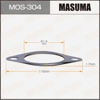 MASUMA Прокладки глушителя 61.4x116x1.7 MOS-304 для HYUNDAI и KIA