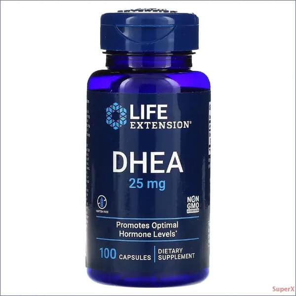Популярный ДГЭА 25 мг от Life Extension, 100 капсул дегидроэпиандростерона