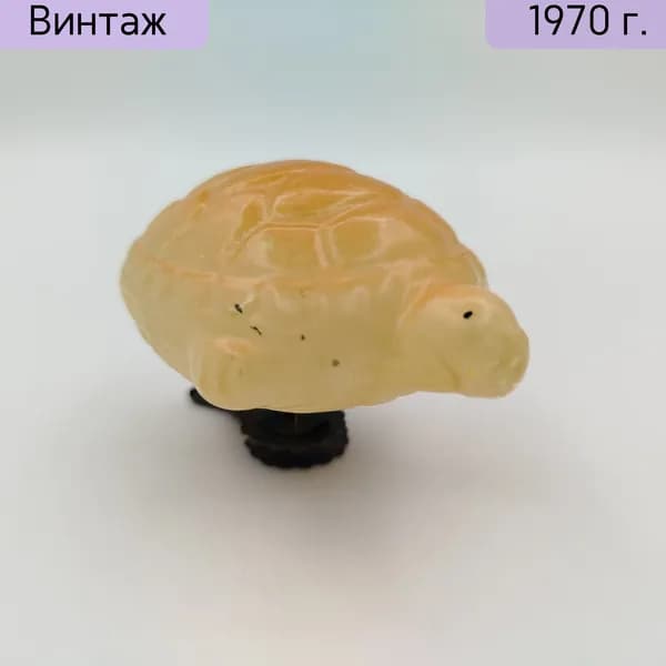 Елочная игрушка Черепаха стекло ручная роспись СССР 1960-1980 гг винтаж