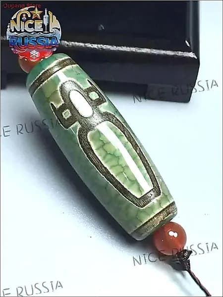 Бусина ДЗИ Кубера Бог богатства / Самый мощный денежный талисман быстрое богатство / Амулет на деньги