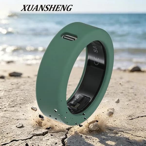 Силиконовый чехол для Oura Ring 5 (размер M, 4 шт.) винный, изумрудный, синий, серебристый