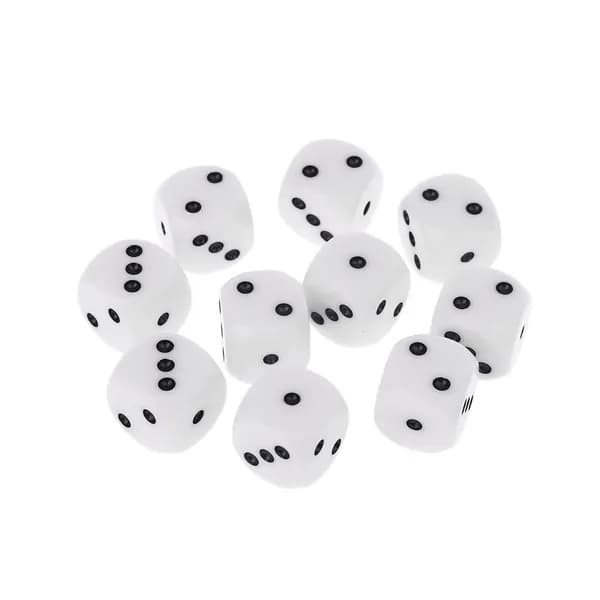 10 кубиков D3 16 мм для D&D, Много