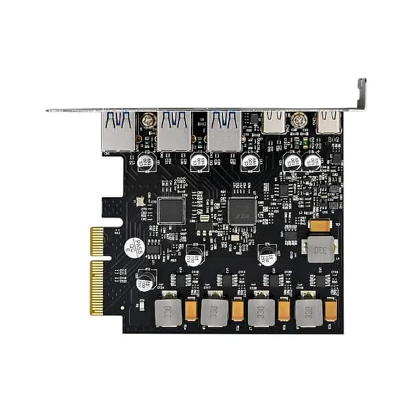 Контроллер PCIe x4 ASM3142 для 3x USB3.1 Type-A и 2x USB3.1 Type-C, до 10 Гбит/с, промышленного класса.