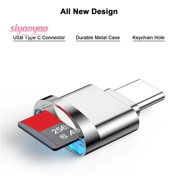 Адаптер для чтения карт Micro-SD, USB Type C - Micro-SD/TF адаптер для Type-C,B