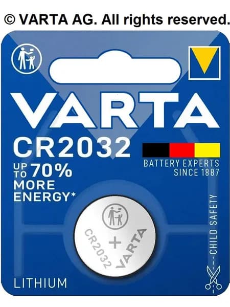 Батарейка CR2032 VARTA, Li (литиевый) тип, 230 мАч, 1 шт