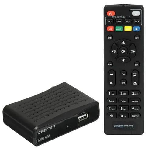 приставка для цифрового ТВ, DVB-C, цвет-черный