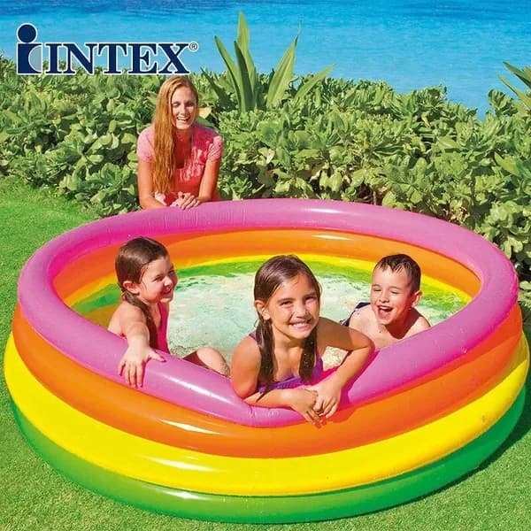 Бассейн детский надувной Intex, разноцветный 1 штука