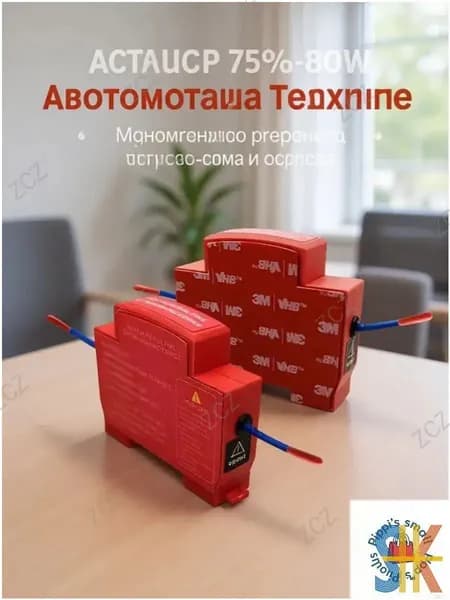 Самоактивирующийся огнетушитель для электрических шкафов, двойное сопло, монтаж на клей