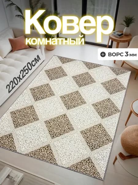 Ковер комнатный 220х250 в гостиную 250х220см