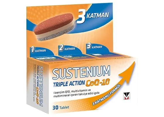 Sustenium Triple Action CoQ10 Комплекс витаминов и минералов с коэнзимом Q10, 30 таблеток