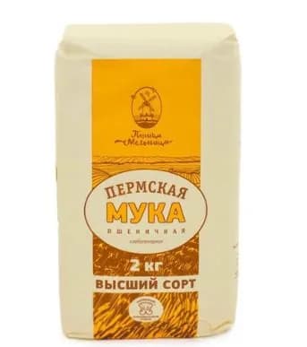 Мука пшеничная хлебопекарная "Птица-Мельница" в/с 2кг.*1уп.