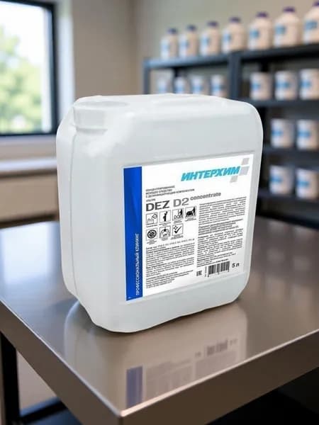 Дезинфицирующее моющее средство, ИНТЕРХИМ DEZ D2 concentrate, концентрат, 5л