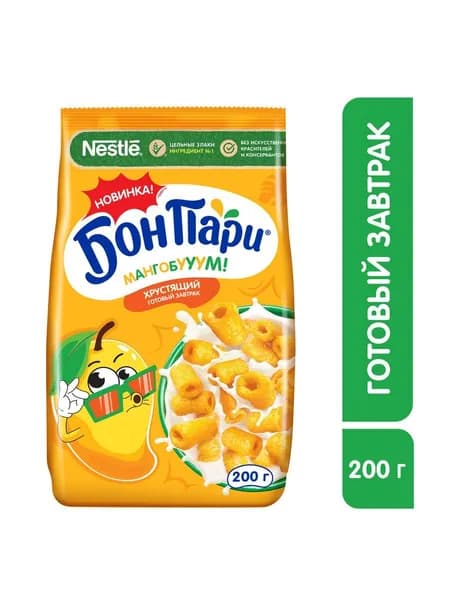 Готовый завтрак Бон Пари Мангобууум, 200 г х 6 шт