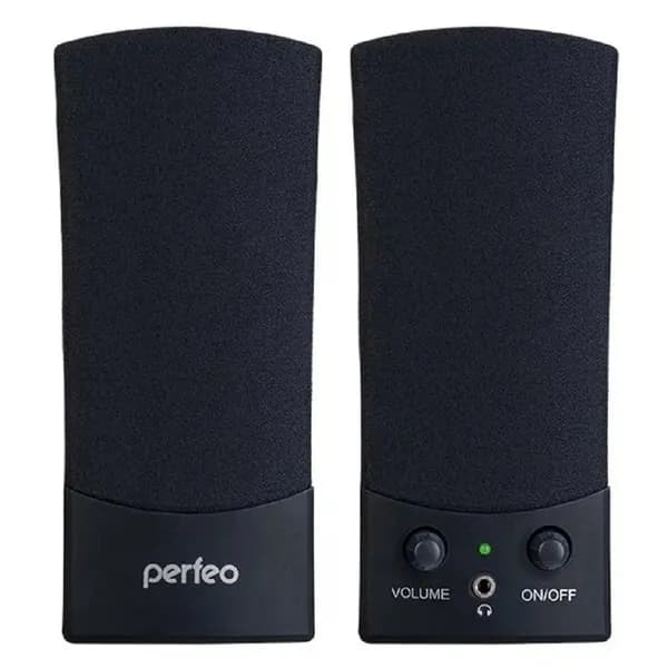 Perfeo колонки "UNO" 2.0, мощность 2х0,5 Вт (RMS), чёрн, USB (PF-210)