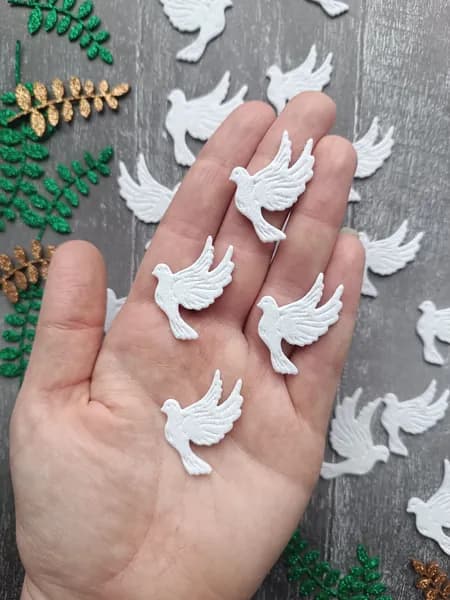Голубок из фоамирана (малый) , 50 штук, 2.5х3 см