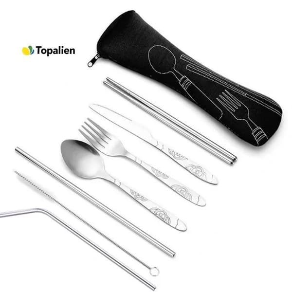 3/7 шт.Набор столовых приборов для путешествий(Есть мешок)