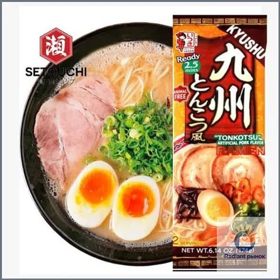 Лапша Рамен KYUSHU "TONKOTSU" PORK FLAVOR 2порц.174г ITSUKI