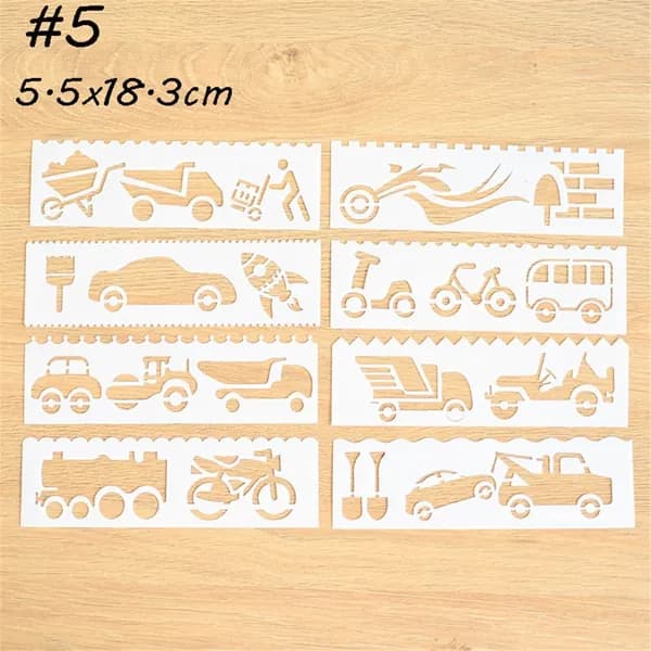 8pcs/set Слоистые трафареты