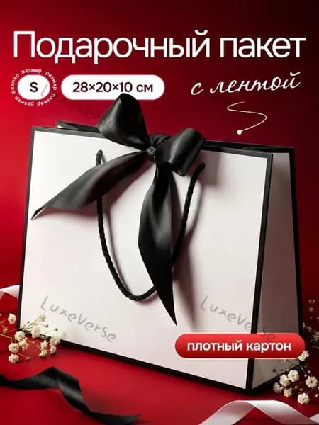 Пакет подарочный 28х20х10 см, 1 шт.