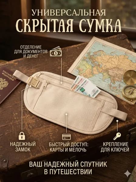 Сумка бананка, на пояс