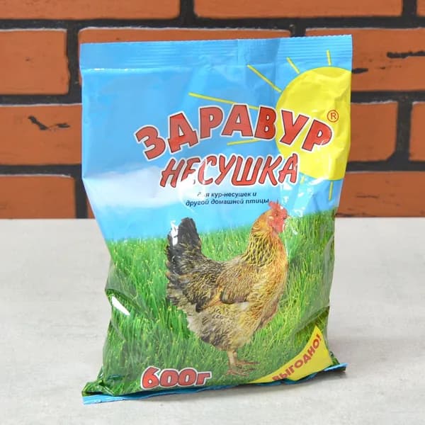 Премикс Здравур Несушка для кур и домашней птицы, минеральная добавка, 600 г