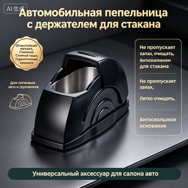 Металлический регулируемый держатель для стакана 11 25,6 см со съемной огнестойкой пепельницей универсальный автомобильный подстаканник для авто и офиса