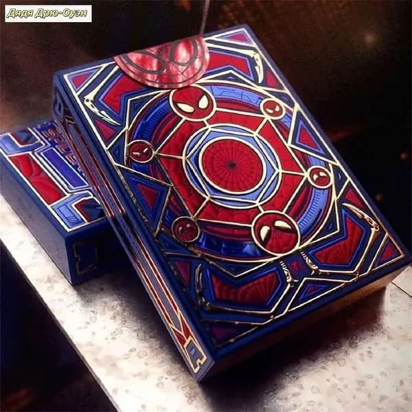 Коллекционные карты Marvel Человек-паук PVC с золотым тиснением
