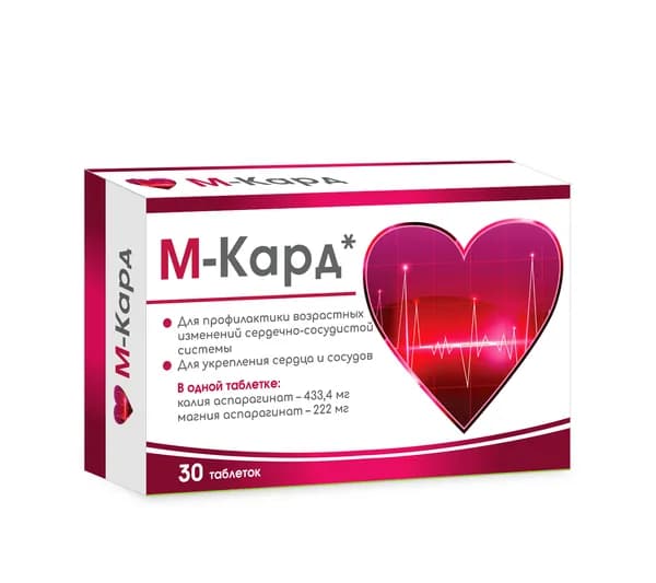 М-Кард Калий Магний табл 1140 мг x30