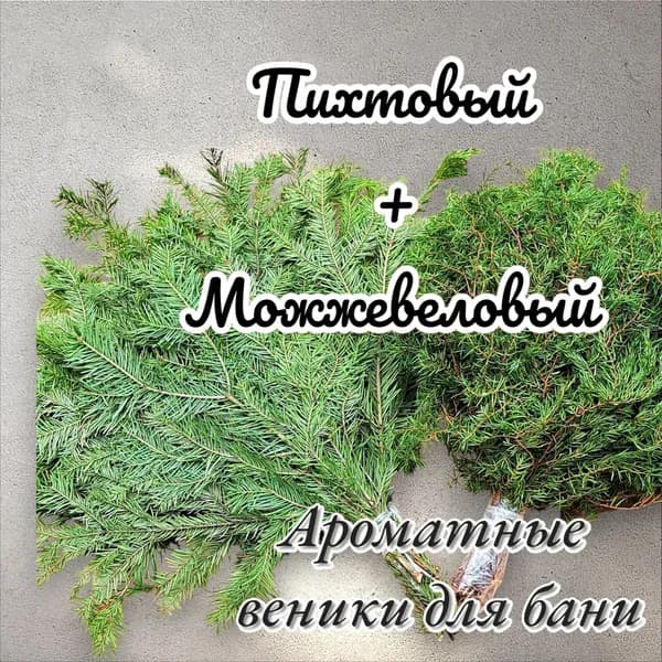 Веник для бани Можжевеловый, Пихтовый, 2 шт.