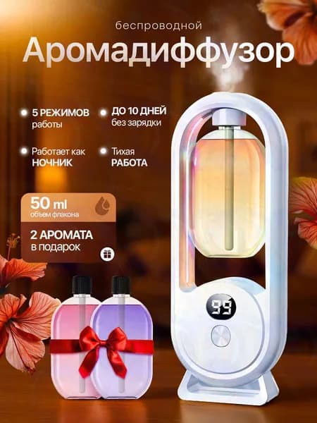 Аромадиффузор ультразвуковой gFh9dnut, белый