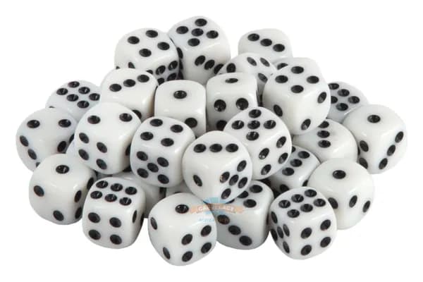 Кубик Stuff-Pro Dice STUFF PRO D6 12мм белый 1 шт