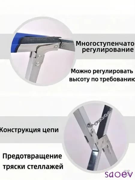 Складной уличный стол 200x70x70 см с утолщением, практичный синий