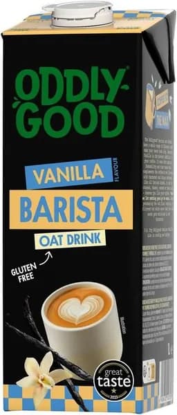 Напиток овсяный Oddlygood Barista со вкусом ванили, без глютена, ультрапастеризованный 1л,Финляндия