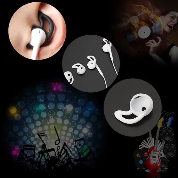 Две пары наушников earpods Apple earphones силиконовый чехол с ушками чисто белого цвета