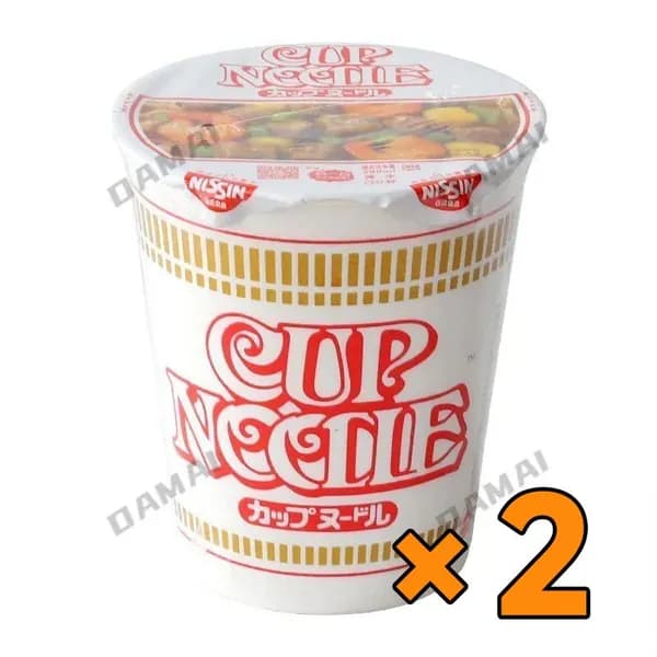 Суп-лапша быстрого приготовления Cup Noodle - 2 штуки в наборе Японская версия Nissan, произведенная в Китае