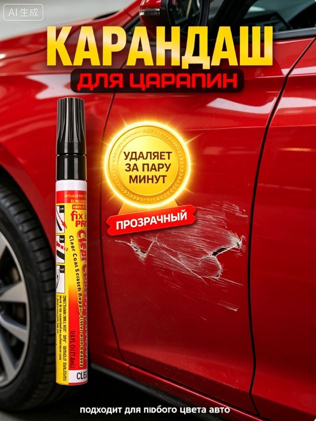 Средство для ремонта царапин, цвет: прозрачный, 7.4 мл, для автомобилей Aito, AM General, 1 шт.