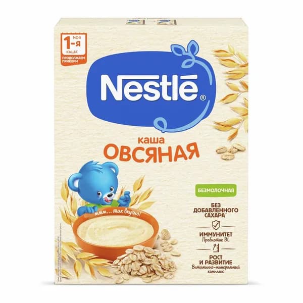 Каша безмолочная детская Nestle Овсяная с 5 месяцев, 200г