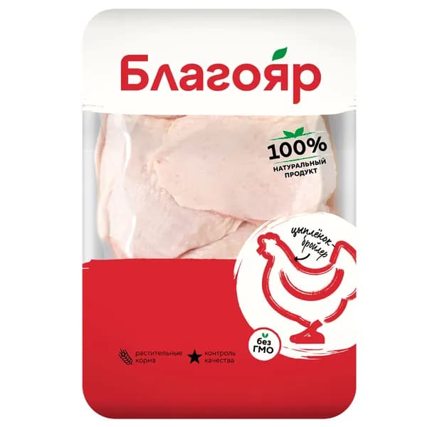 Бедро с хребтом куриное 0,8-0,9 кг, Благояр охлаждённое