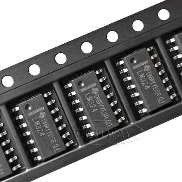 2шт., LM324DR, микросхема Счетверенный ОУ общего применения, (0 C...+70 C), SO-14