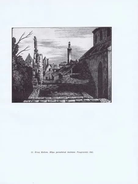 Эстония. Таллин (Таллинн). Памятники старины, разрушенные войной. Эрнст Коллом. Антикварная фототипия. СССР, 1959 г.