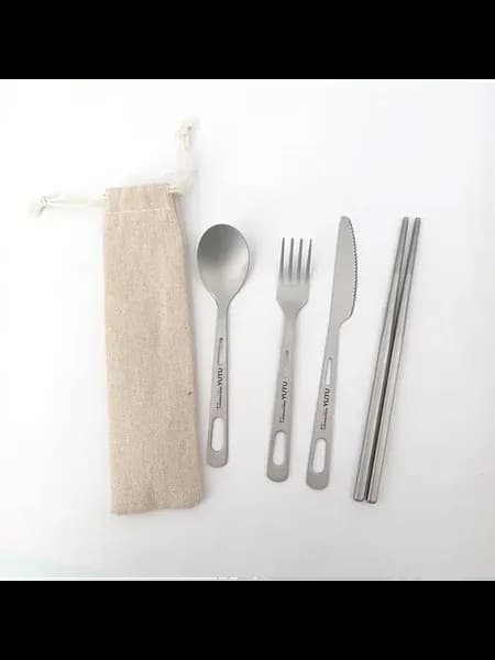 Набор столовых приборов из титана 4Pcs Set