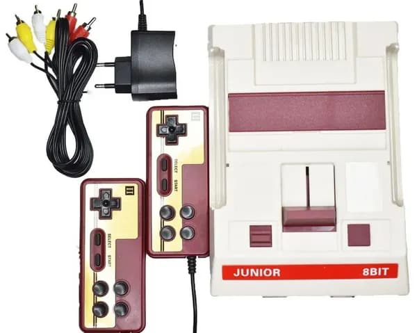 Игровая телевизионная приставка Junior 8 бит AD-2201 (использование картриджей + 2000 встроенных игр). Два джойстика.
