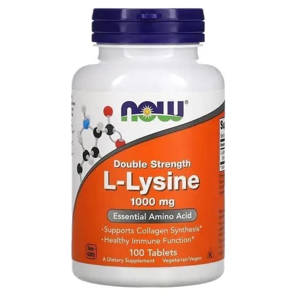 Лизин NOW L-Lysine 1000 мг 100 таблеток