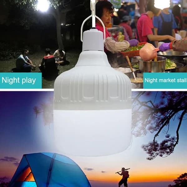 Портативная LED-лампа с аккумулятором 400 мАч, USB, 12 диодов, белый свет, 70 мм