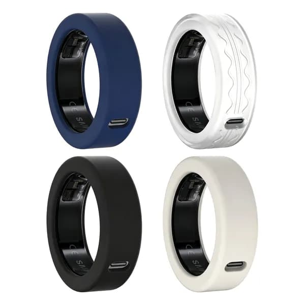 Силиконовый чехол для кольца Oura Ring 5, размер M, 4 штуки, прозрачный, чёрный, синий, звёздный