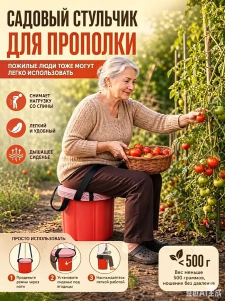 Садовый стул, ABS пластик, 24х24х18 см, 1 шт