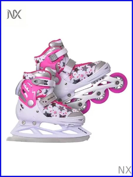 Коньки раздвижные ледовые