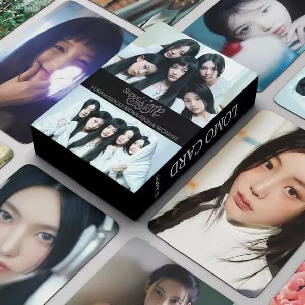 Карта ILLIT,Фотокарточка Kpop SUPER REAL ME