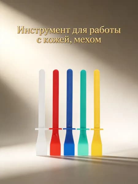Пластиковые разноцветные шпатели для клея, 5 шт, для рукоделия с кожей